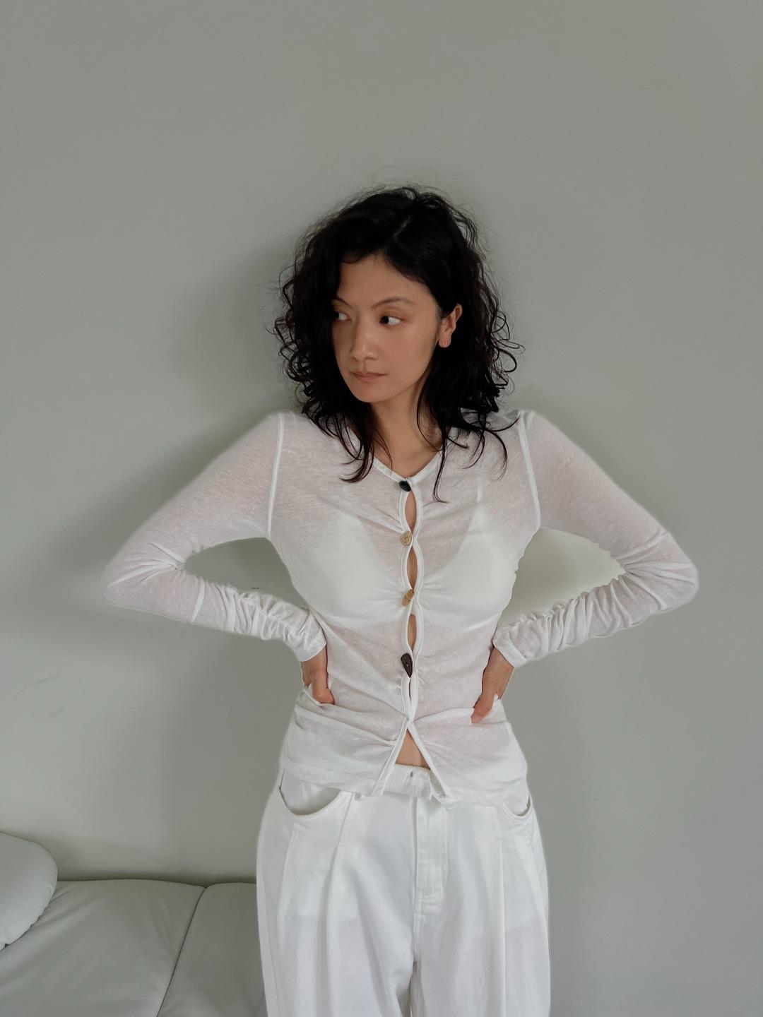 곤도라 스냅 가디건 [화이트]