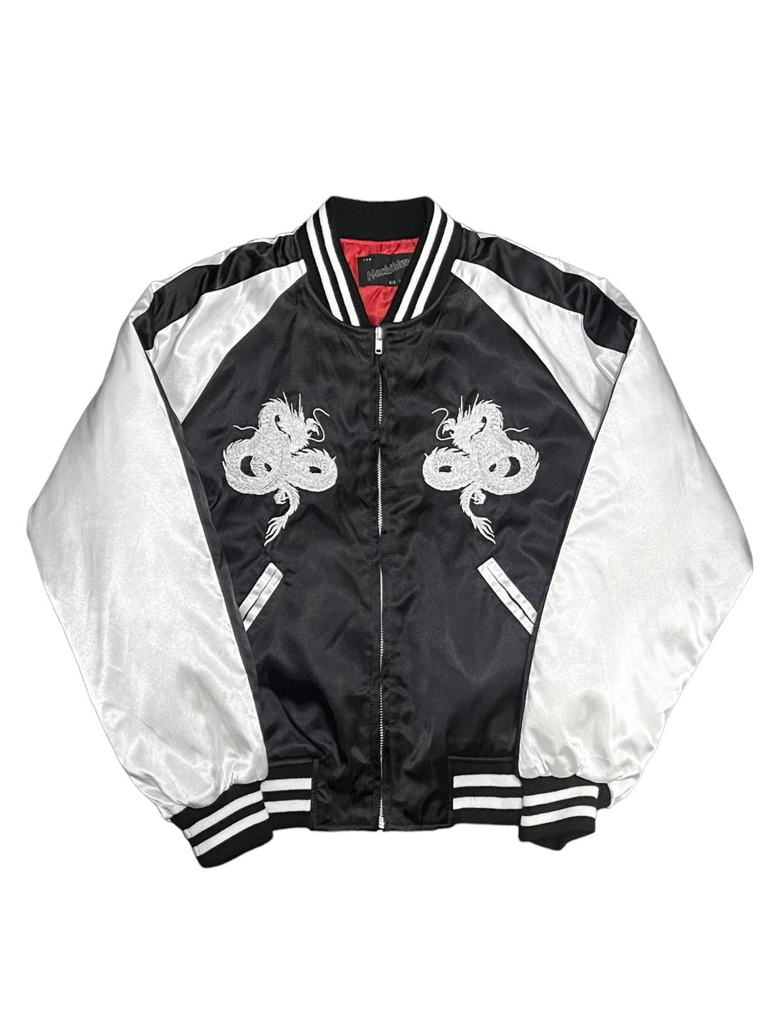 星姫 Hoshihime White Dragon Embroide Sukajan - S (black)