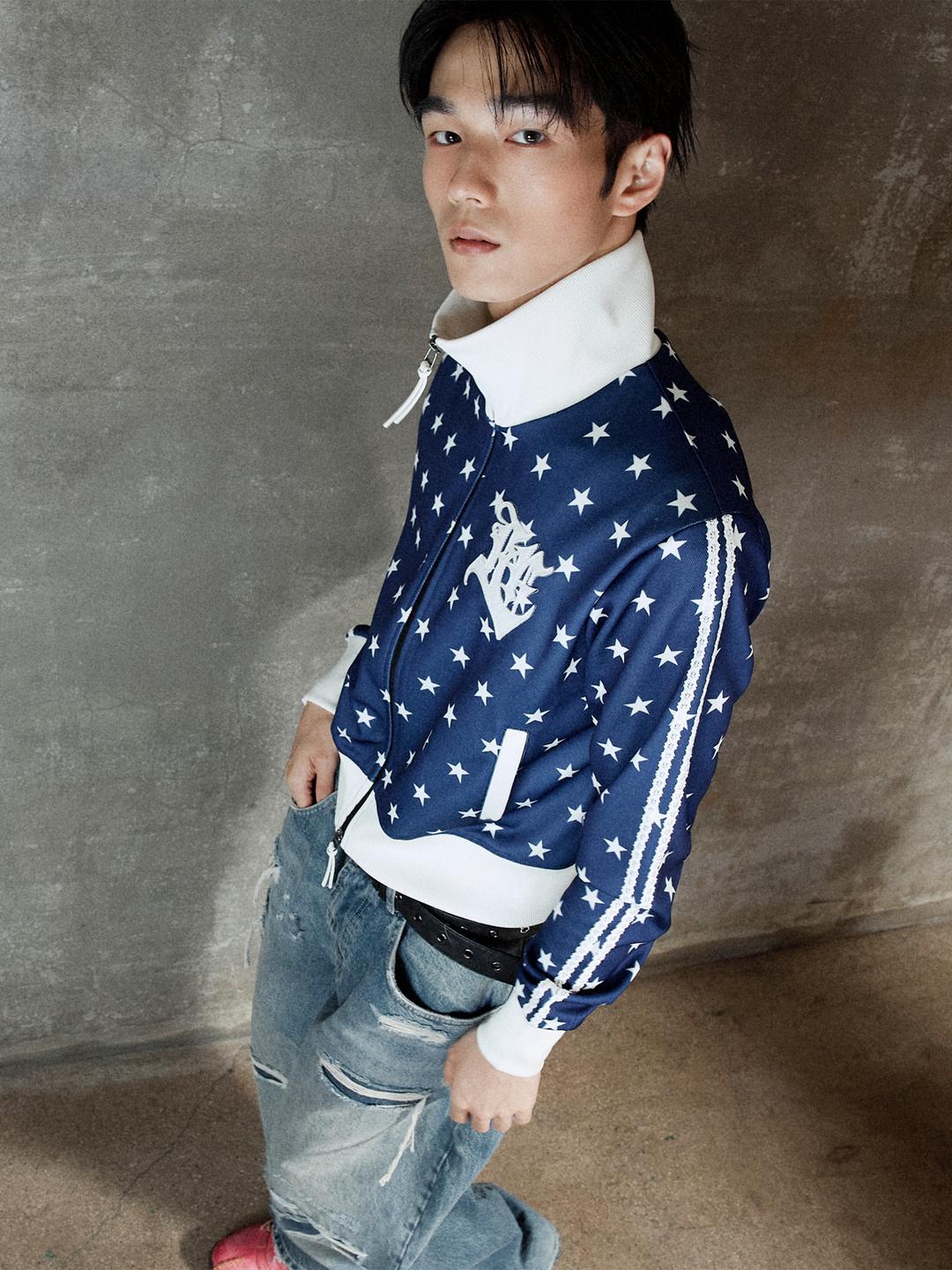 Fever Star Track Zip-Up Jacket_[Blue]