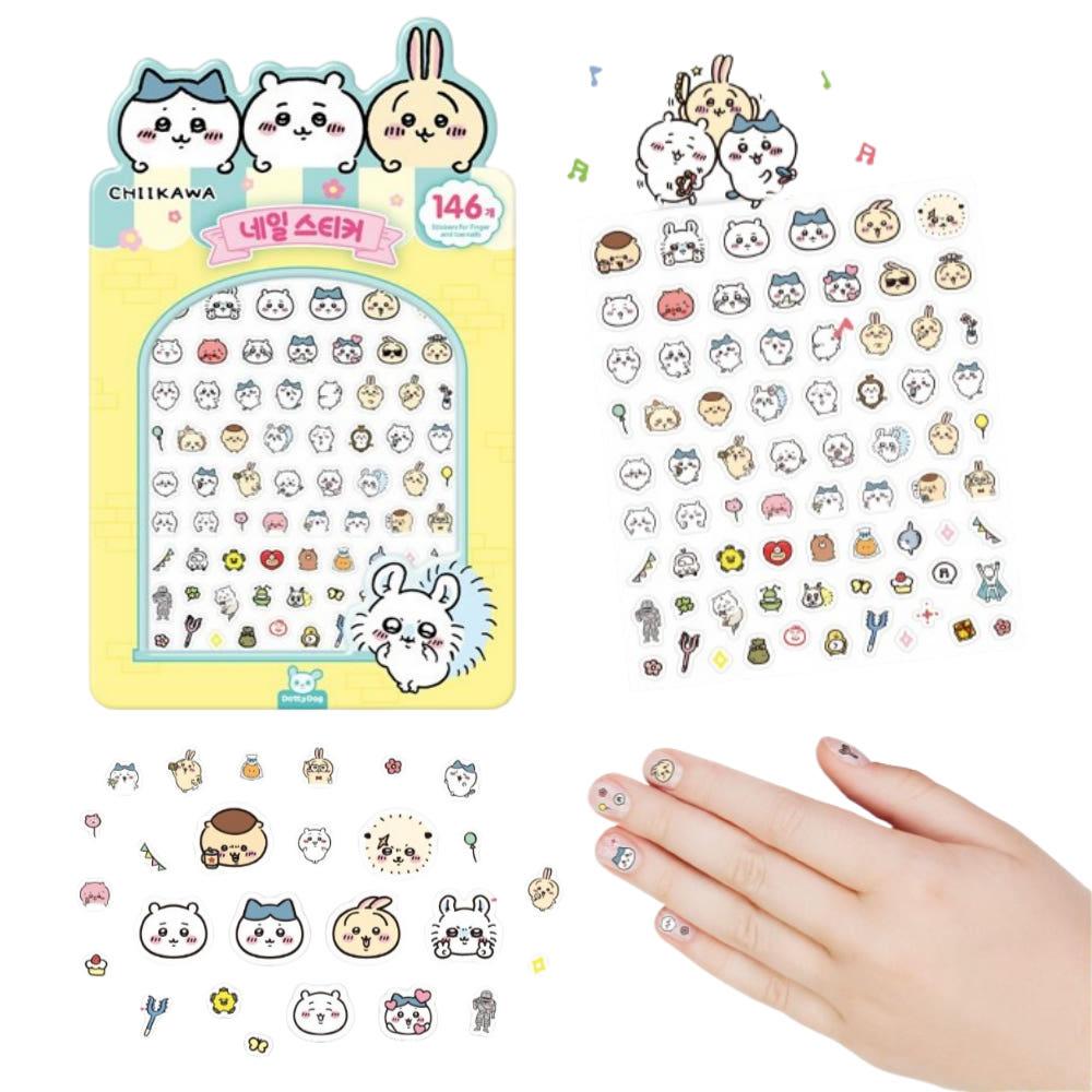 치이카와 네일스티커 먼작귀 하치와레 우사기 네일아트 스티커