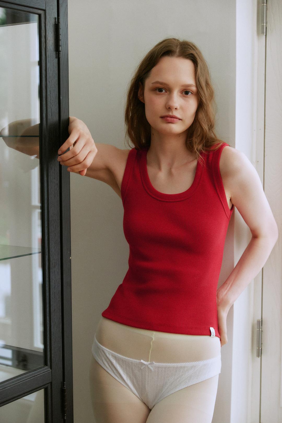 Signatue round sleeveless (Red)