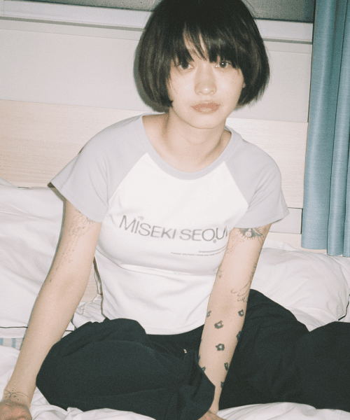 Raglan logo short sleeves  LIGHT GREY