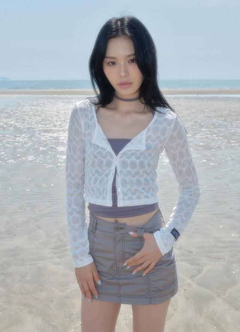 WRINKLE CARDIGAN / WHITE