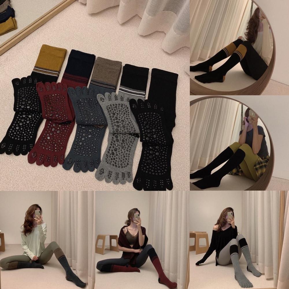 [요가니삭스-롤삭스] 5컬러 배색 풀토니삭스 필라테스니삭스 요가니삭스