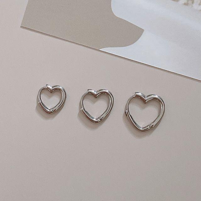 ღ주문폭주ღ 써지컬스틸 원터치 하트링 피어싱/귀걸이(낱개) *healing