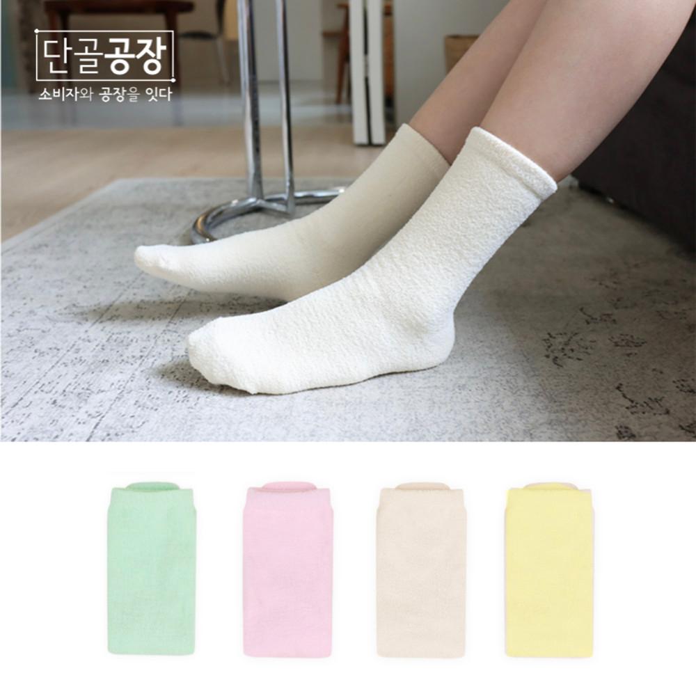 [단골공장] (준희어페럴) 극세사 수면양말 1켤레- 숙면 잠 수족냉증 사이즈프리 식스삭스