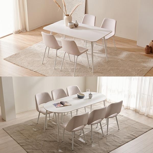 ◈타임세일◈타원/사각형 통세라믹 식탁 (4/6인용)