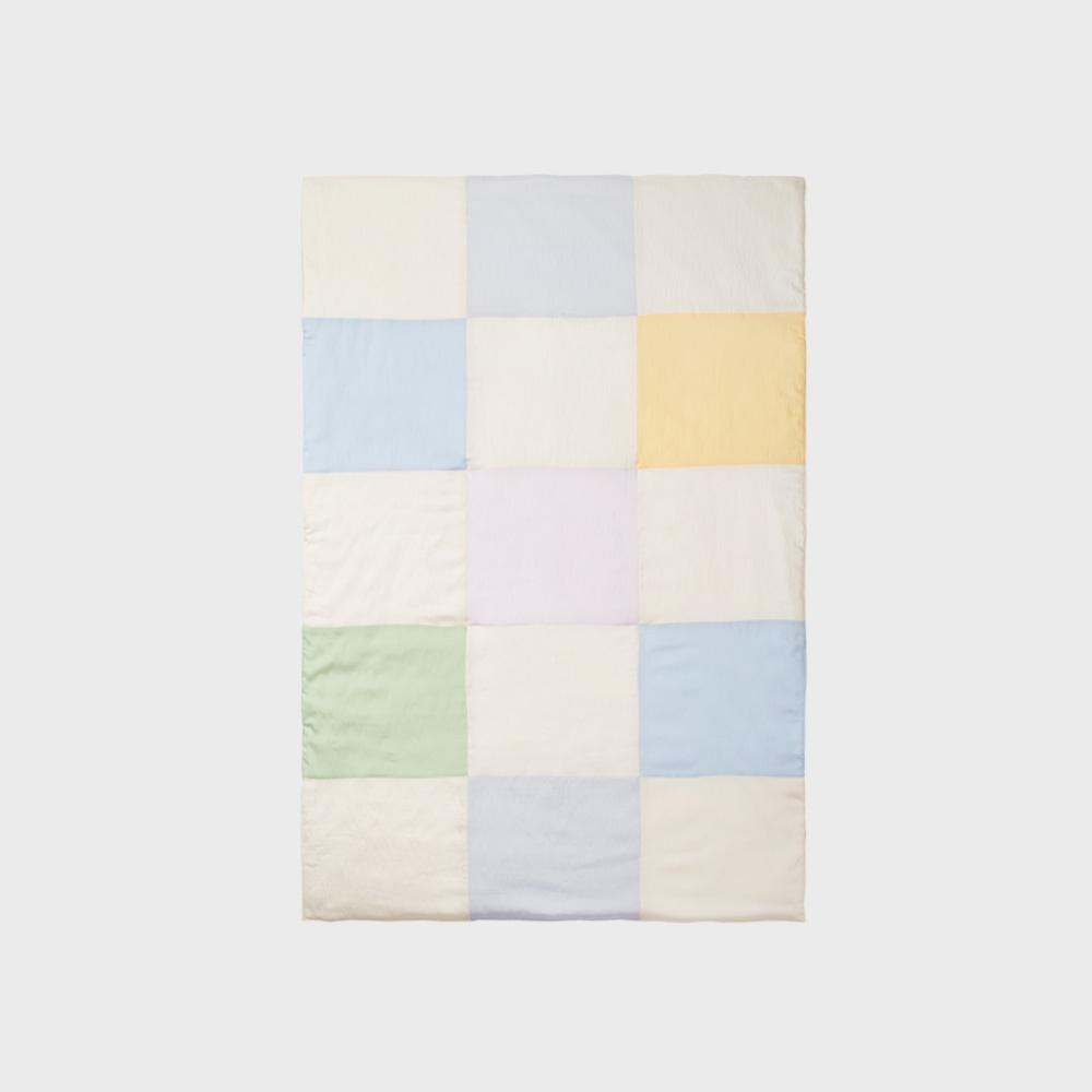 5단 텐셀 조각 무릎이불_베이지톤