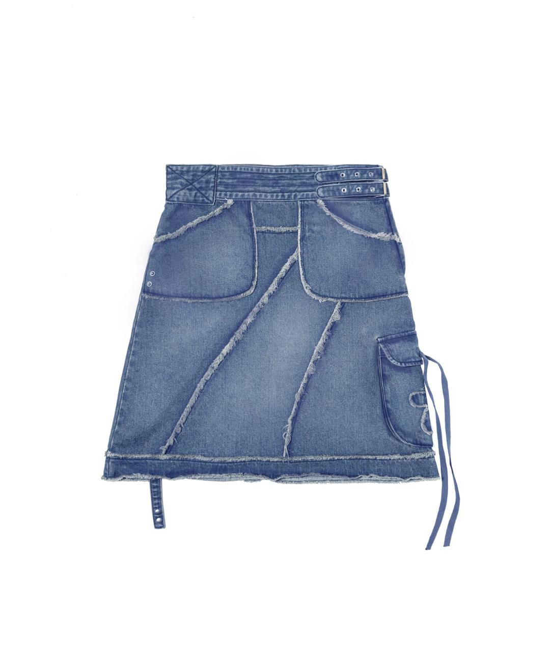 FLOWER POCKET SKIRT INDIGO
