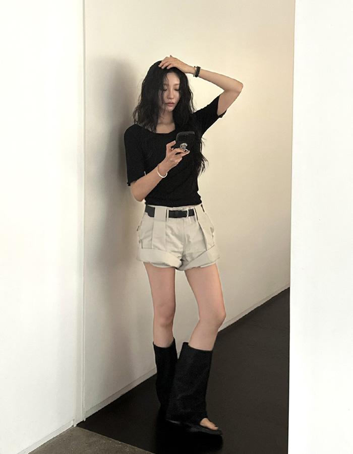 드라이 코튼 롤업 숏츠