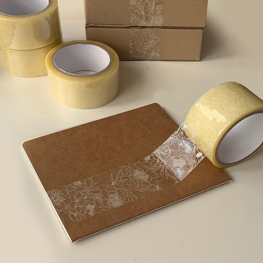 01 리시안셔스 포장테이프 박스테이프 꽃테이프 일러스트테이프 선물포장 택배테이프