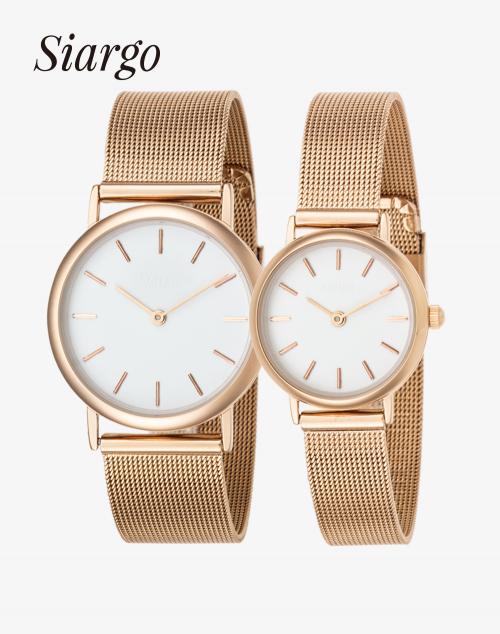SG-008CP-RW 오레가노컬렉션  커플 스틸 손목 시계