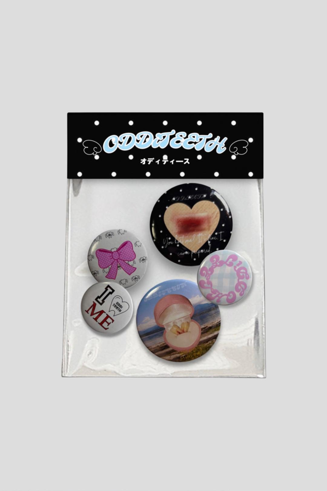 ODDiTEETH Pin Button Set (5ea) ver1