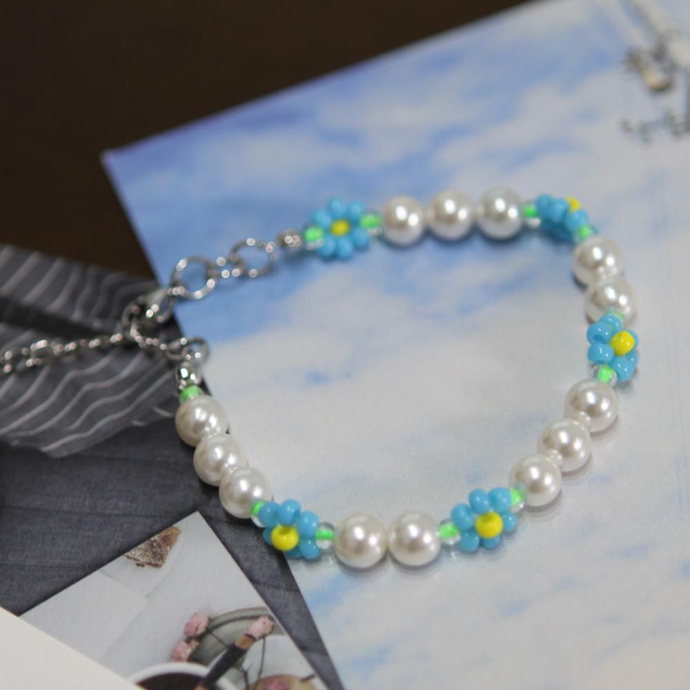 [휘요] 데이지 진주 비즈 팔찌