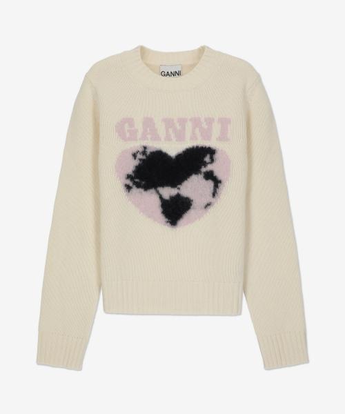 그래픽 소프트 울 믹스 O넥 니트 - 에그렛 / K2218135