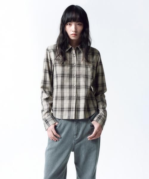 웨스턴 체크 셔츠 IVORY