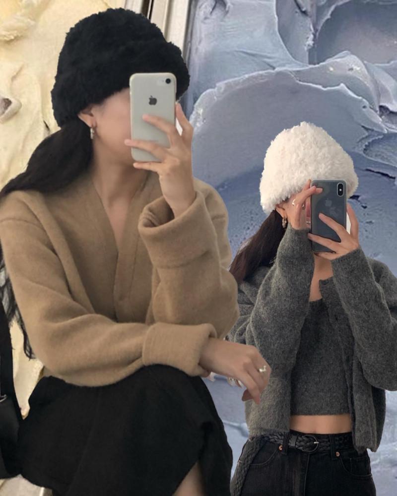 포플린 보들보들 털비니 (2color)