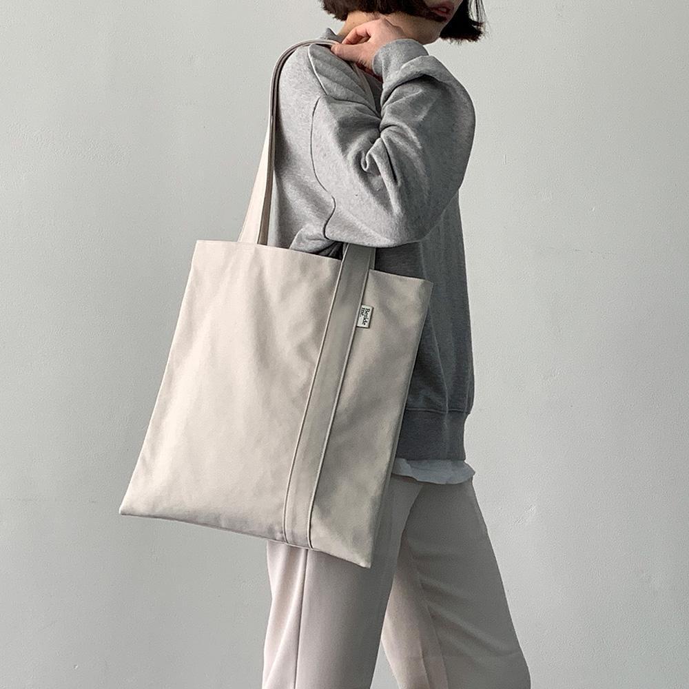 무지 옥스포드 심플라인 에코백 아이보리