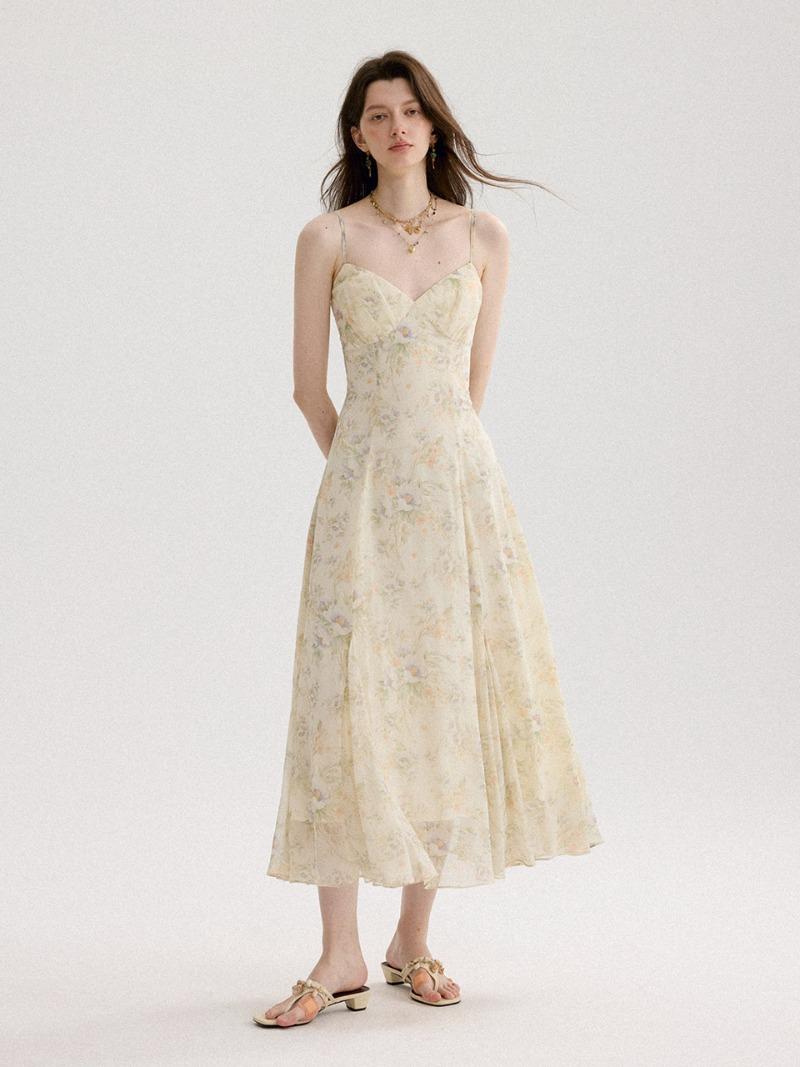 에버블룸 브이넥 롱원피스