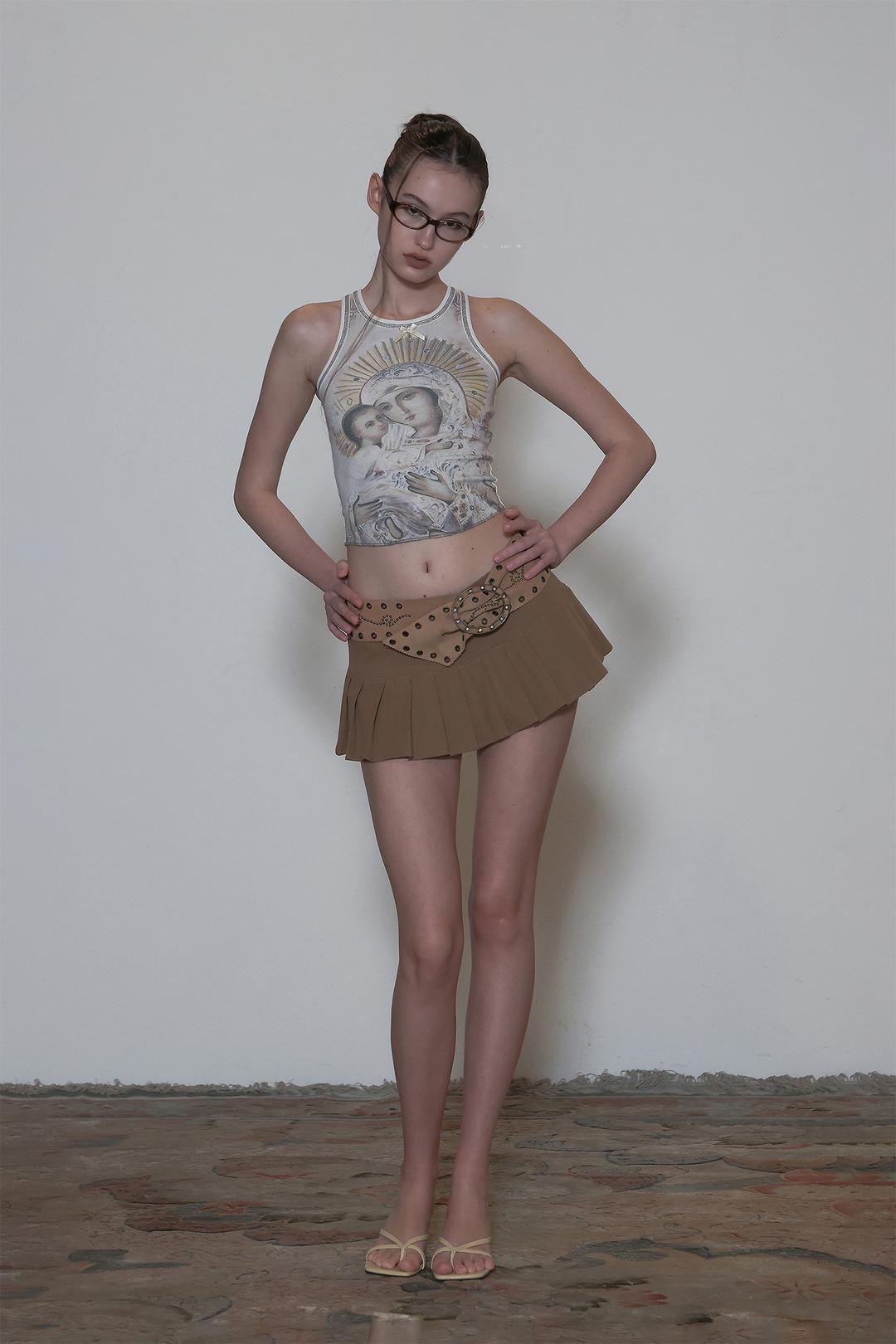 Maria Tear Drop Tank Top Dirty Peach/Raw