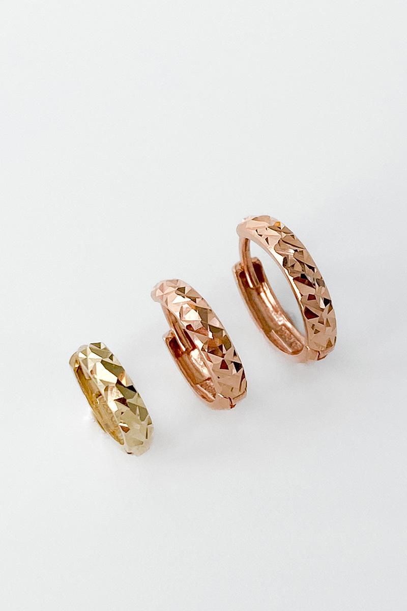 14k 18k 베이직 컷팅 원터치 귀걸이