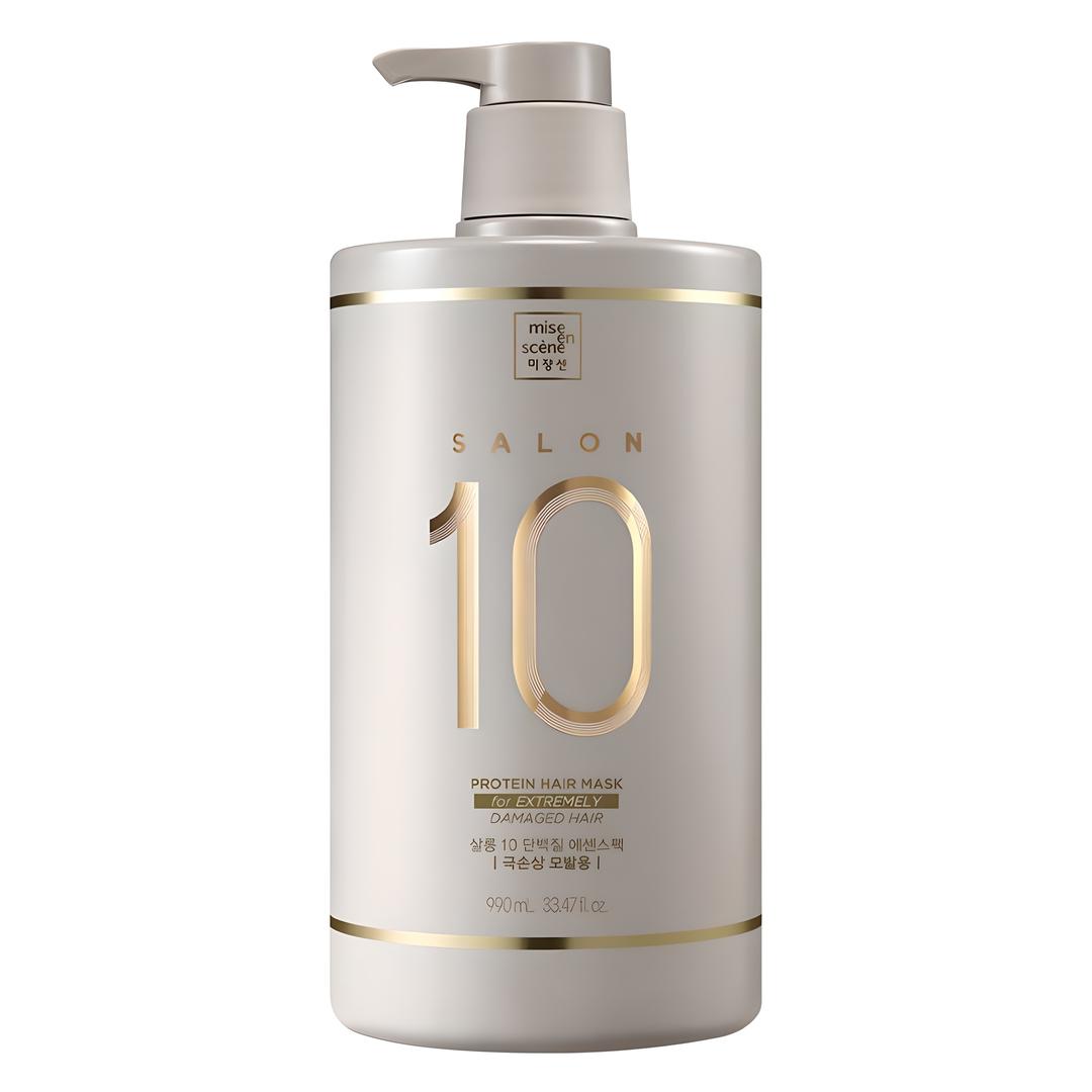 미쟝센 살롱10 단백질 대용량 에센스 헤어팩 극손상 모발용, 990ml, 1개