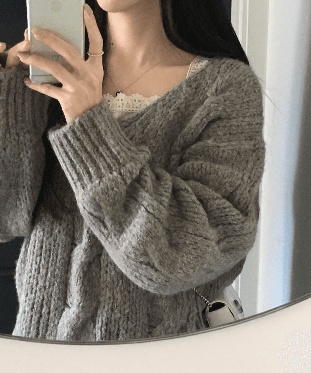 아모로소 소프티 빈티지 레이스 슬리브리스 나시 (3color)