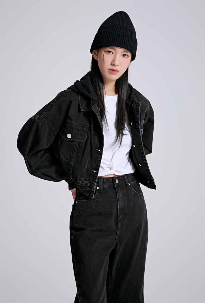 후드탈착 크롭 데님자켓_SPJEC23G01