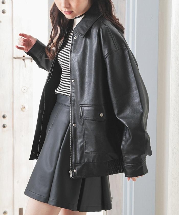 合皮ブルゾン
