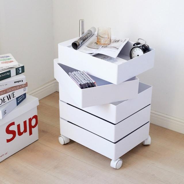 마지스 트롤리 카트 9color 수납 이동식 회전 캐비닛 서랍장 조리대 커피장 북웨건