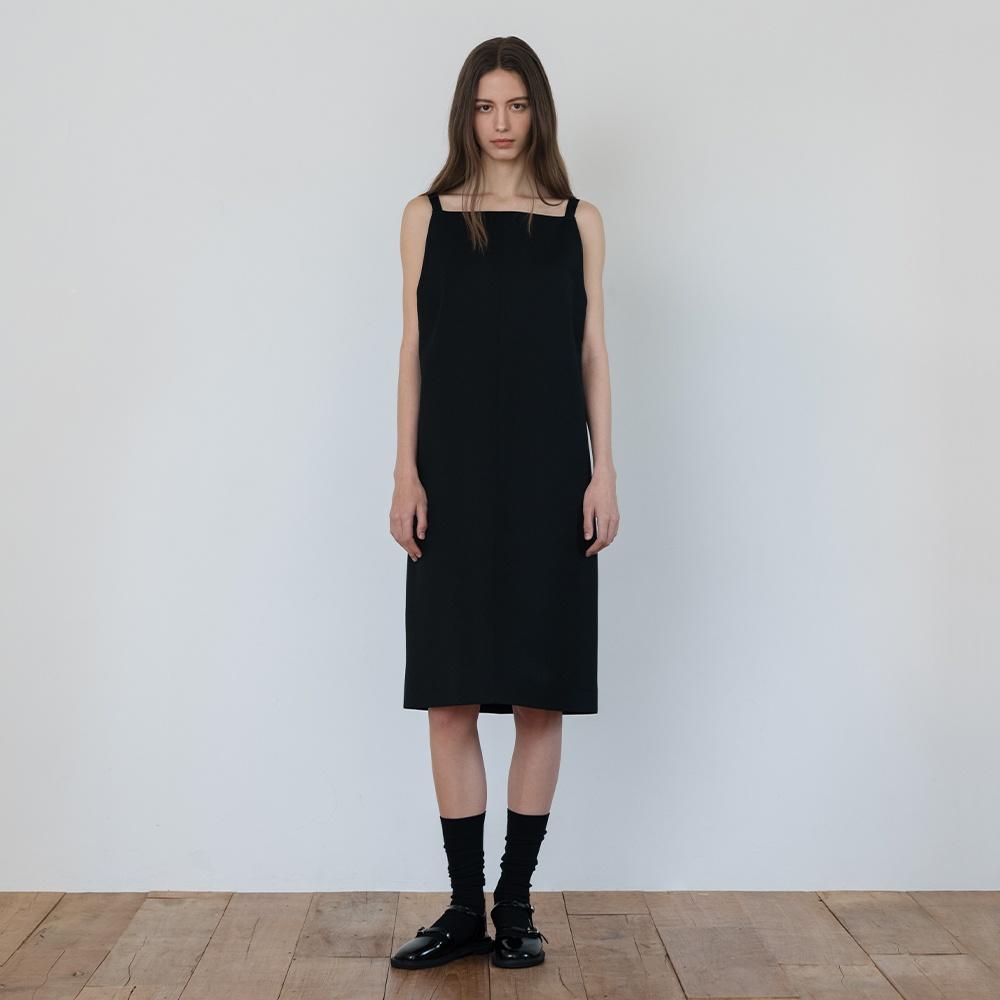 [Black] Sleeveless Midi Dress