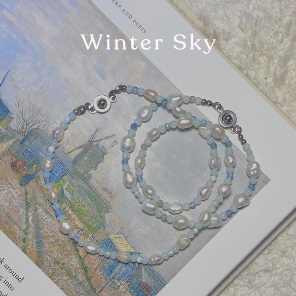 [Garden Drawings] 겨울 하늘 necklace and bracelet SET