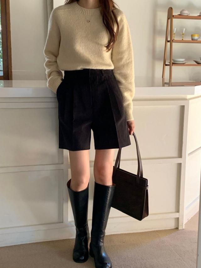 리브레 타르트 핀턱 반바지 (4color)