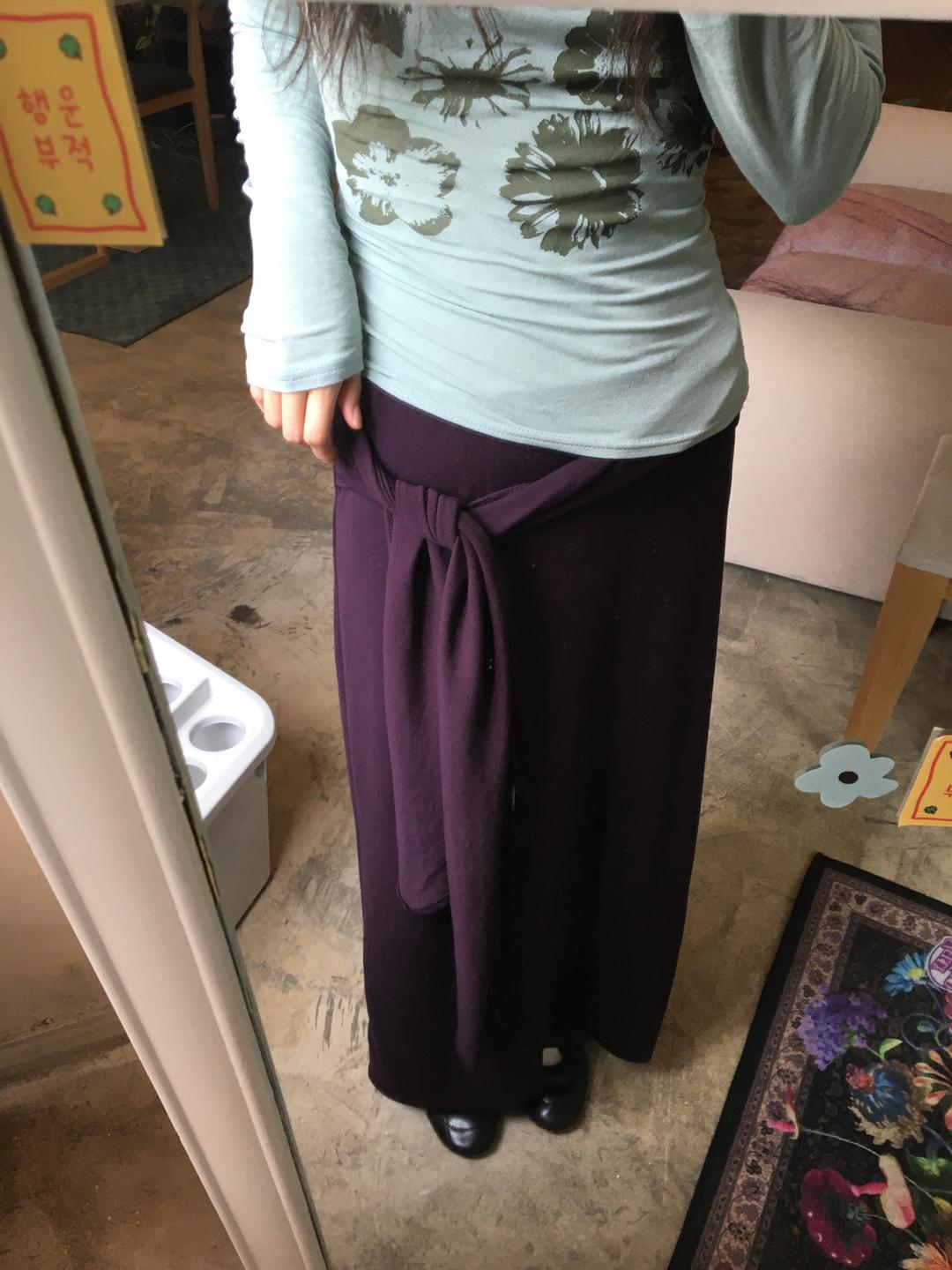 tie shirring skirt