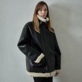 파사드패턴 램스울 리버시블 하이넥 무스탕