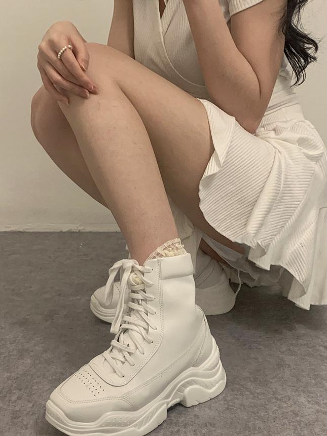 어글리 하이탑 스니커즈 (white!)