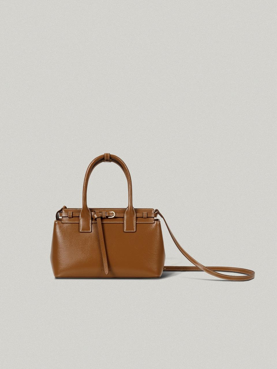 Mini Anneau Bag Caramel - stitch미니 아누백 - 스티치