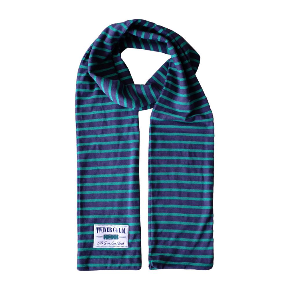 Twiner stripe muffler - Navy (트위너 스트라이프 머플러 - 네이비)