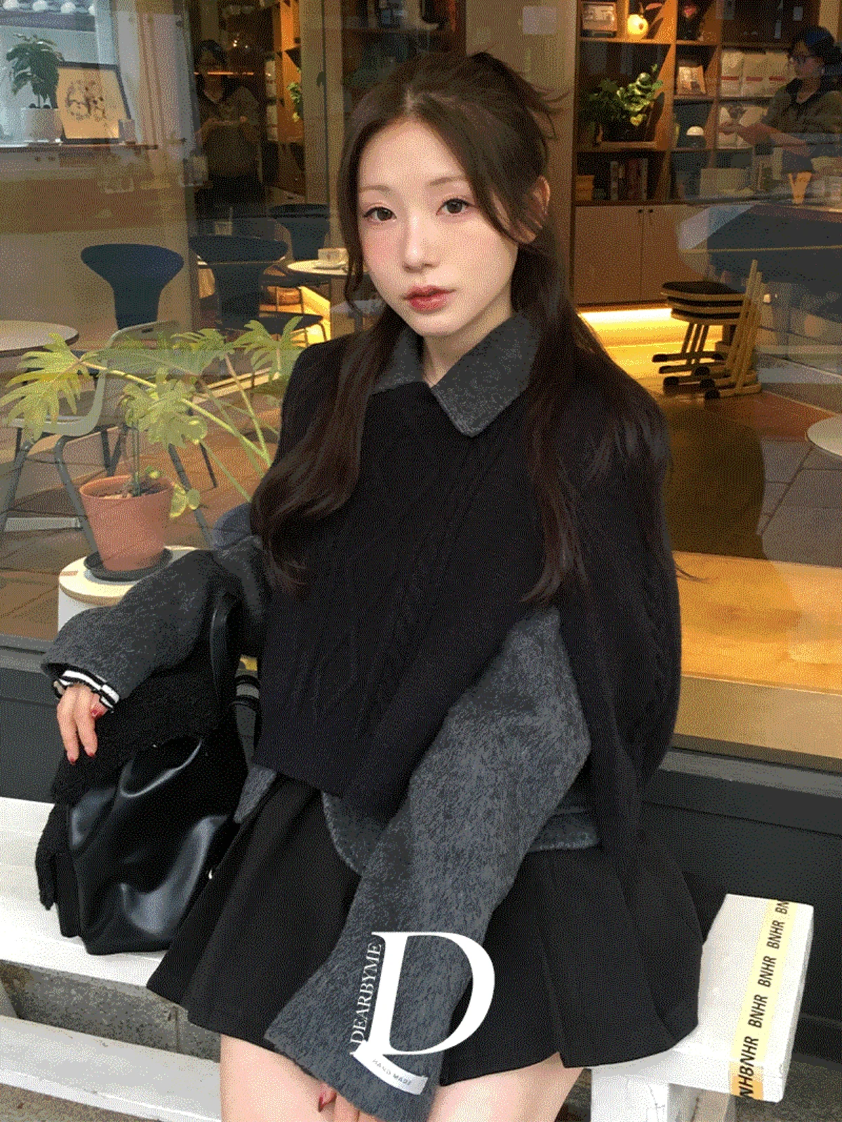 [DEAR'S MADE]루코 케이블 니트 숄