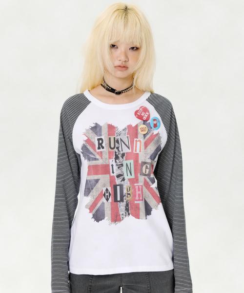 유니온 잭 L/S 티 [화이트]
