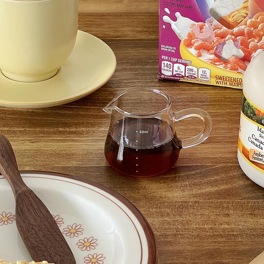 M 눈금 내열 글라스 시럽잔 60ml / 샷잔 소스볼