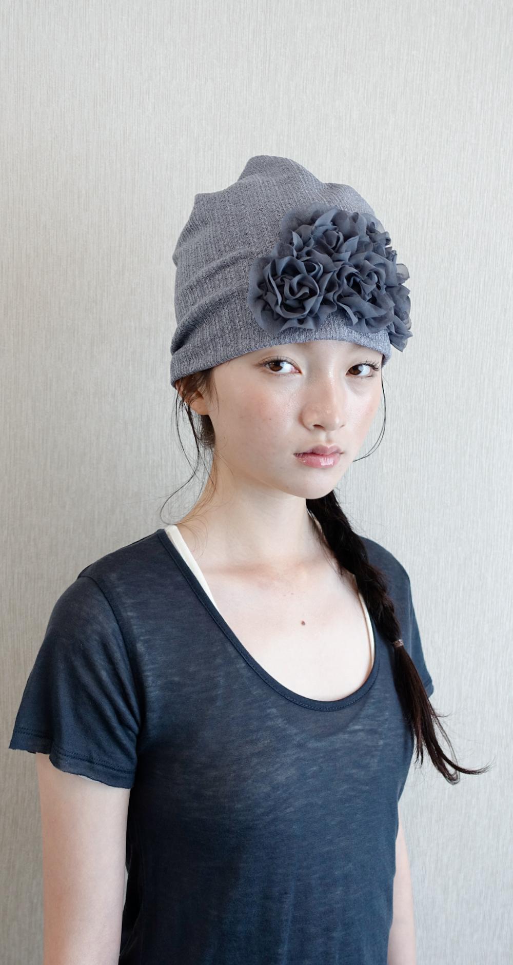 ruffled bouquet beanie