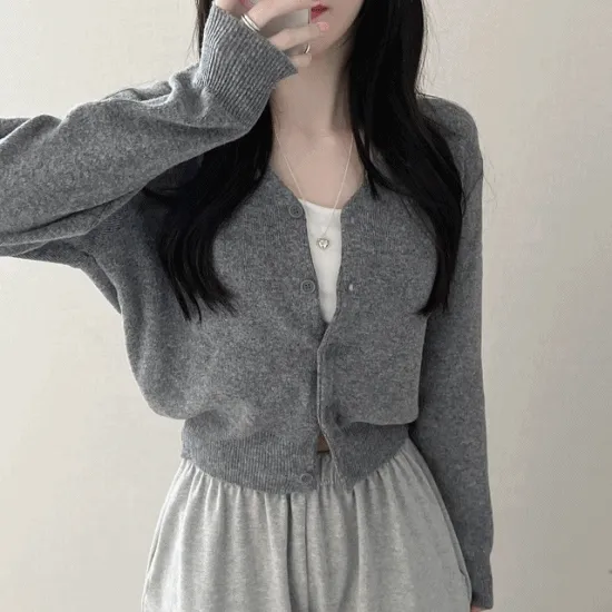 [ 포근한 착용감🤍 ] 첼시 브이넥 폭닥 긴팔 가디건 (7col)