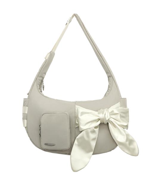 시월107(SIWEOL107)  bow cross bag (beige) - 사이즈 & 후기 | 무신사