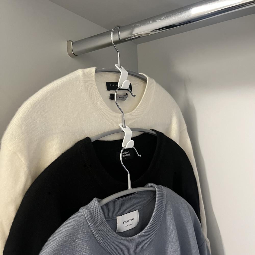 2단 옷걸이 후크 옷장 정리 옷걸이 6P