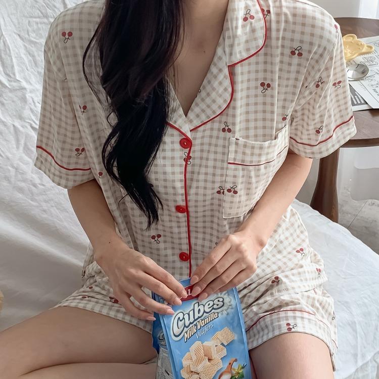 초릴드 체리 반팔 파자마 세트