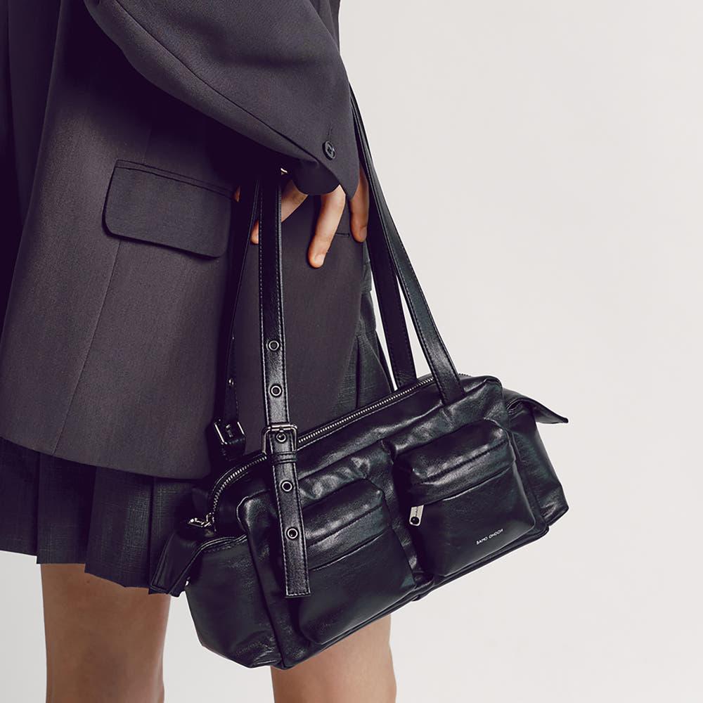 pocket utility bag M nappa black