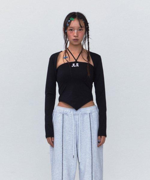 RR BOLERO + HALTER TOP_BLACK