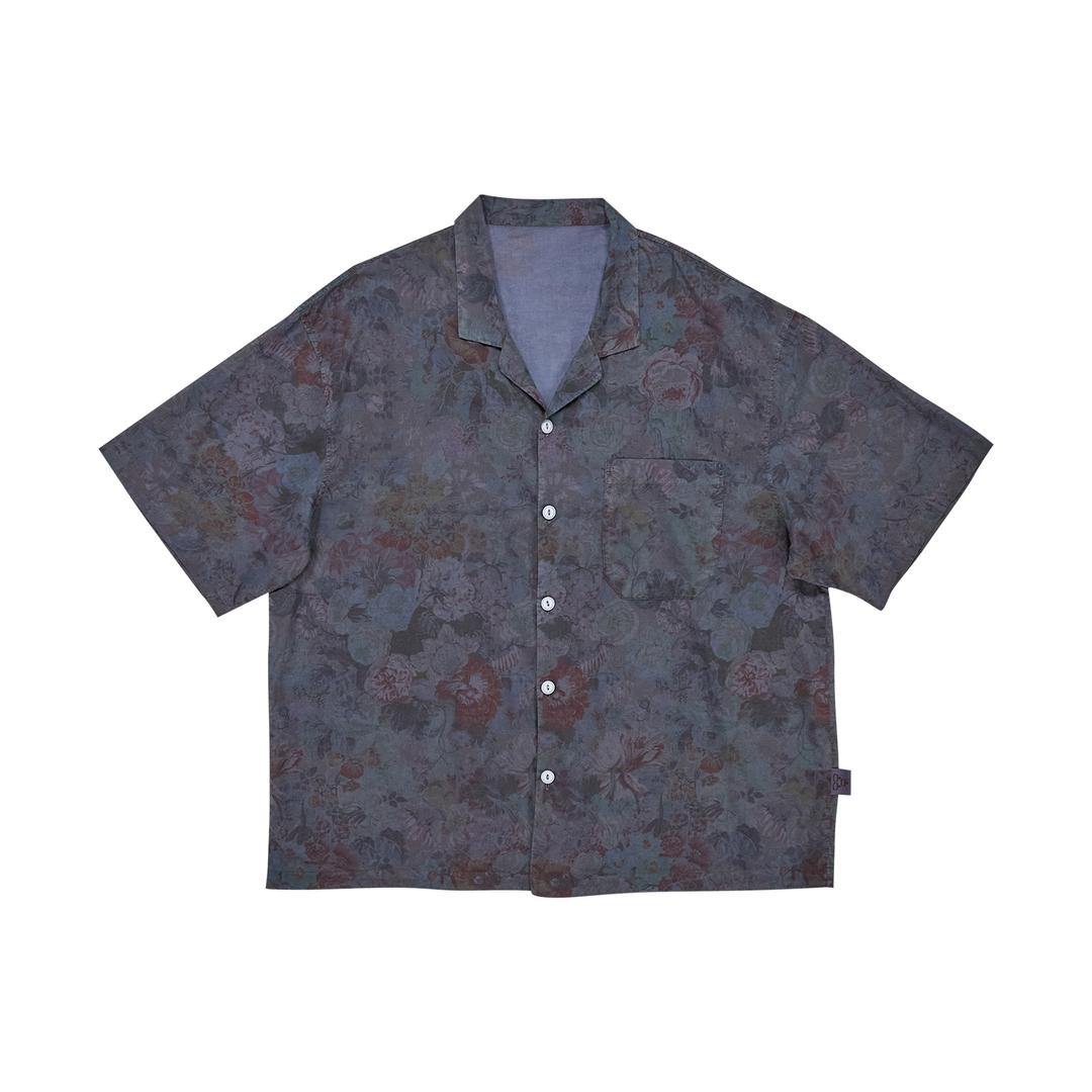 80S COTTON FLOWER HAWAIIAN SHIRTS-NV