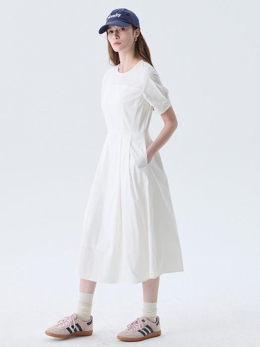 Pleated Half Sleeve Dress